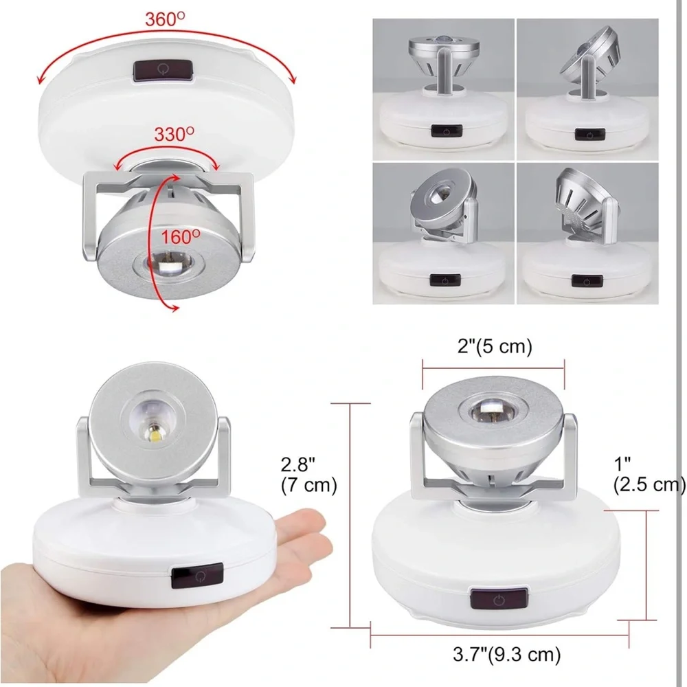 LED Spotlights Accent Light Battery‎ Operated Dimmable with Rotatable Head